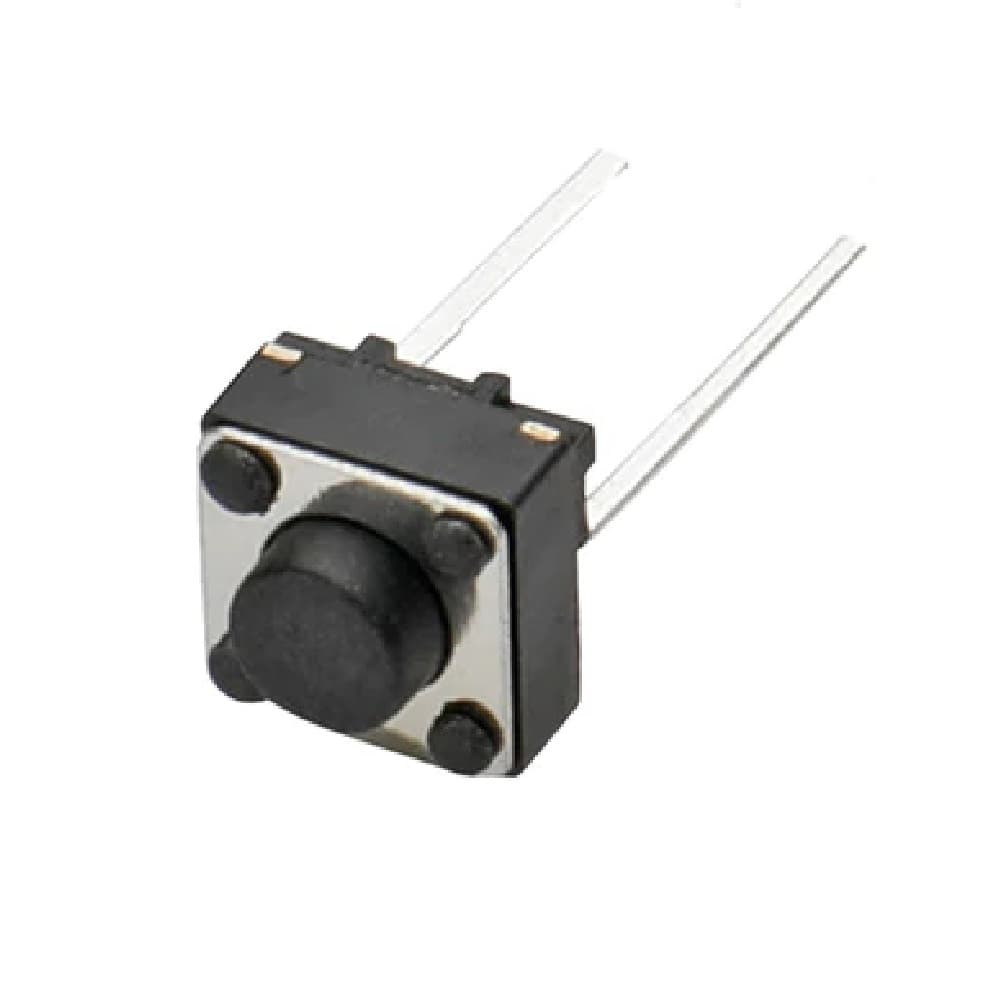 Pulsador Cuadrado Negro 6×6×6 mm 2 Pines