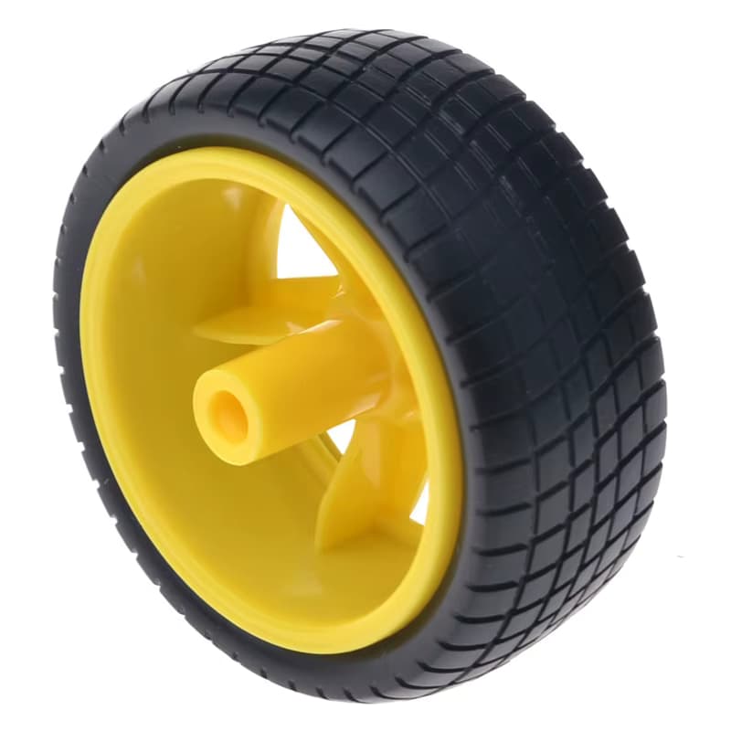 Llanta de Goma 65×28 mm para Motorreductor TT | Rueda para Robot