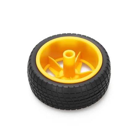 Llanta de Goma 65×28 mm para Motorreductor TT | Rueda para Robot
