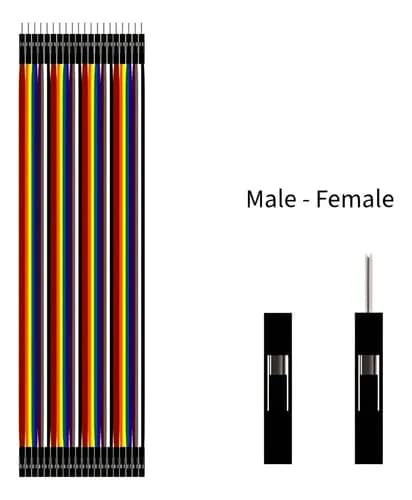 Kit 40 Cables Dupont 20 cm Hembra-Macho