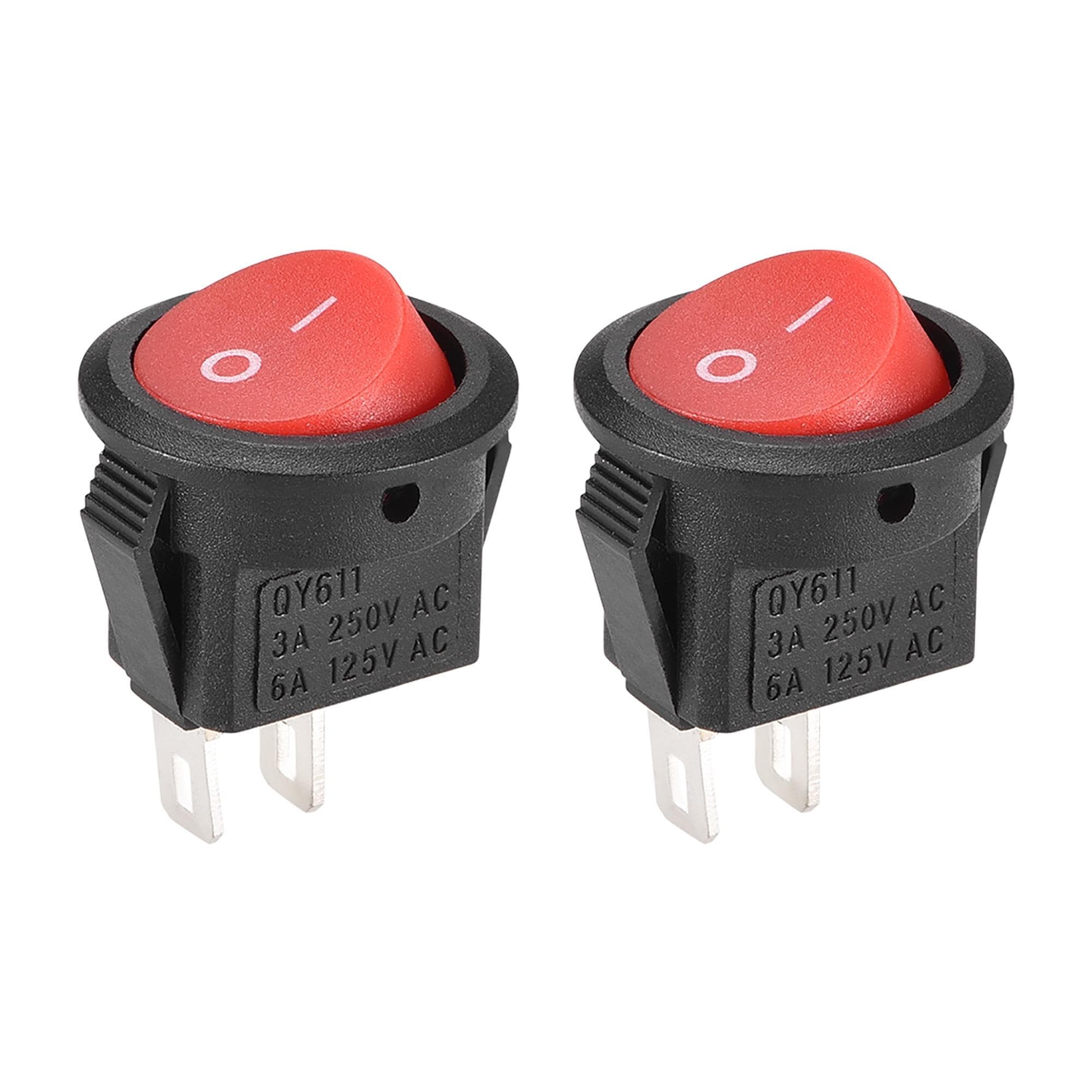 Interruptor Redondo rojo 2 Pines