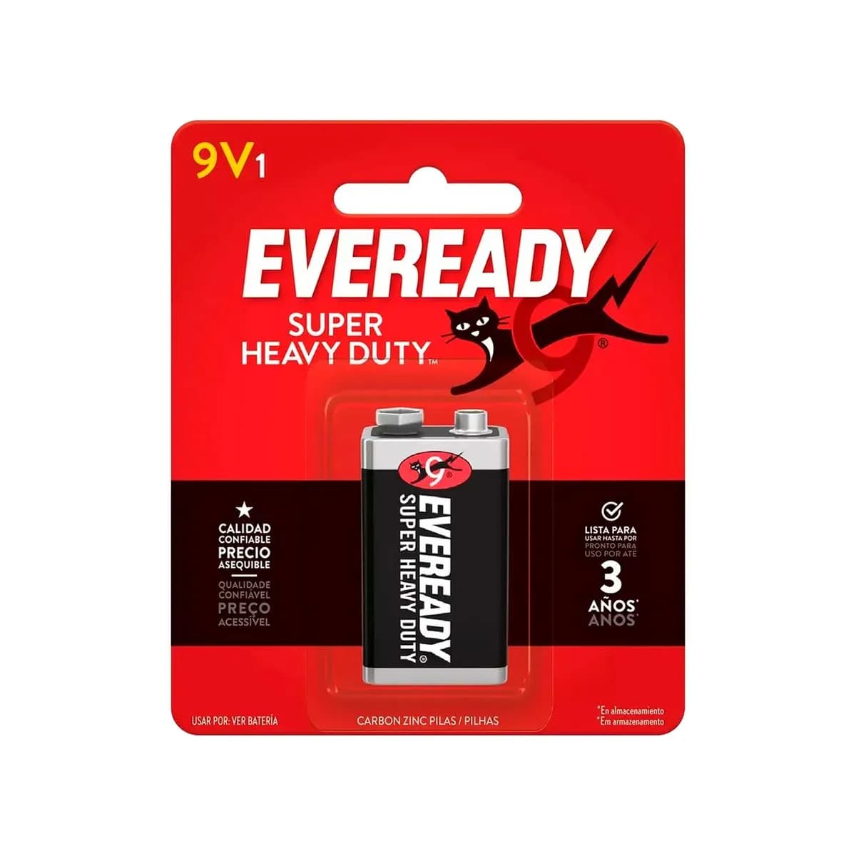Batería Eveready 9V Zinc